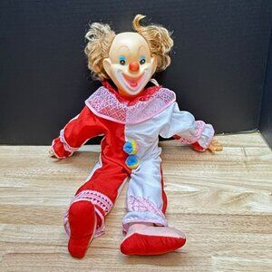 Remco Laughing Clown 18" Toy Doll Figure Vintage 1960s / 1970s Nonworking